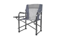 Chaise de réalisateur moderne en aluminium léger avec table latérale pour le camping et l'extérieur