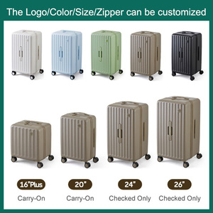 Maleta <span class=keywords><strong>de</strong></span> Viaje con Ruedas Estilo Baúl <span class=keywords><strong>de</strong></span> Material PC Ligero <span class=keywords><strong>de</strong></span> 16 20 Pulgadas para Viajes - Product Image 2