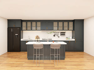 Vente directe d'usine, armoire de cuisine moderne en mélamine, contreplaqué haut de gamme avec îlot - Product Image 5