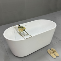 Twowinco - Bañera Moderna, Económica y Personalizada, de Acrílico Blanco, Independiente, para Interiores