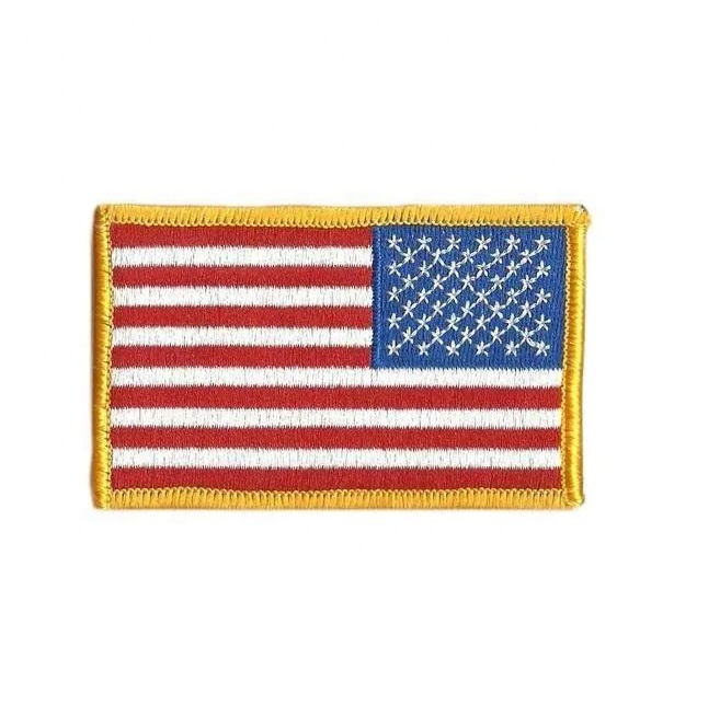 Hochwertige National flagge Amerika Emblem Eisen Patch Stickerei Rucksack Land USA Flagge gestickt Patch