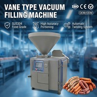 Máquina Embutidora de Salchichas Automática Industrial de Alta Velocidad, de Acero Inoxidable 304, con Certificación CE, Tipo Paleta, para Procesamiento de Jamón, Llenado al Vacío