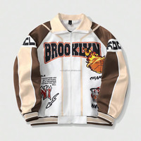 Fabricante de Ropa Urbana para Hombre, OEM/ODM, Chaqueta de Béisbol Casual para Hombre, Chaqueta Varsity de Invierno con Bloques de Color para Hombre