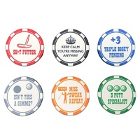 Marqueur de balle de golf en plastique personnalisé de haute qualité Accessoires de golf de qualité similaires aux jetons de poker