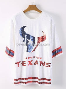 Vestito da donna con paillettes più economico Kansas City Top abito Hip Hop ampio vestito maglietta <span class=keywords><strong>Punk</strong></span> con Jersey per ragazze NFL - Product Image 3