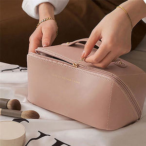 Si514 Custom Pu Leather Pouch Skincare Storage Waterproof Travel <b>Toiletry</b> <b>Bag</b> Makeup Organizer Cosmetic <b>Bags</b> - Product Image 2