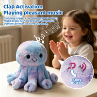 Peluche Électronique Kawaii Créature Marine, Compagnon IA, Pieuvre Électrique avec Roues Universelles, Jouets pour Maternité et Bébé 3+ pour Filles