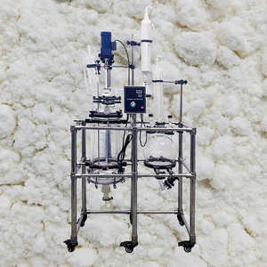 Single layer <b>glass</b> reactor 20L basic chemical reactor for straightforward mixing heating processes - Product Image 4