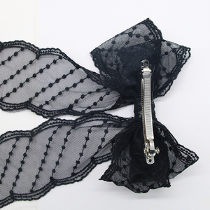 Gentle Maiden Lace Bow Hairpin Top Clip Princess Hairgrips Hair Edge Clip Sweet Temperament Hair Clip accesorios para mujer - Product Image 4