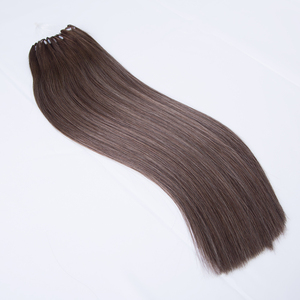 Precios al por mayor doble dibujado ombre color un donante cabello indio crudo 6d extensiones de cabello de plumas 100 cabello humano virgen - Product Image 3