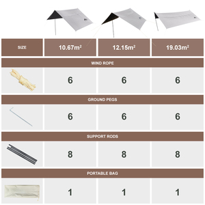 Carpa Impermeable con Postes, Toldo Plegable Fácil de Transportar, Refugio Portátil <span class=keywords><strong>para</strong></span> Playa, Parque y Jardín - Product Image 5