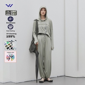 Ensembles de sweats à capuche et pantalons respirants anti-UV UPF50 pour femmes, vêtements de protection solaire pour l'extérieur par le fabricant - Product Image 2