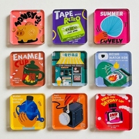 Aimants de réfrigérateur en acrylique personnalisés de haute qualité, autocollants magnétiques transparents pour réfrigérateur, souvenirs touristiques, cadeaux promotionnels d'entreprise