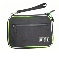 Tas Organizer Elektronik Anti Air dari Bahan Nylon dengan Logo Custom, Banyak Kantong, untuk Perjalanan, dan Menyimpan Kabel serta Gadget