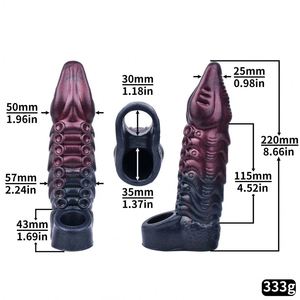 Extensor de Pene con Anillo para Pene, Funda de Silicona para Agrandar el Pene, Juguete Sexual para Hombres - Product Image 5