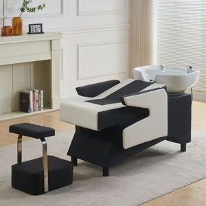 Wholesale Durable Modern Salon Shampoo <b>Bed</b> with Ceramic Basin for Hair Salons Barbershops & Beauty Centers - Product Image 1