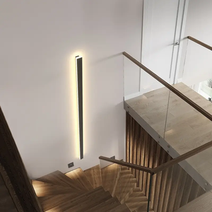 Trang trí dài dải tường ánh sáng không thấm nước sân vườn màu đen Led đơn giản hình chữ nhật Tường Ngoài Trời Đèn - Product Image 5