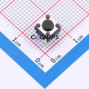 ZX-QC66-4.5CJ Tactile Switch Through hole Component THT-4P,6x6mm Switch Single Pole Single Throw Round Button 2.6N Through Hole - Product Image 1