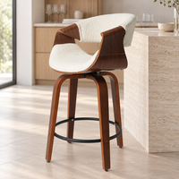 Chaise de bar à hauteur de comptoir OEM ODM, tabouret de bar avec dossier de 24 pouces, tabourets de comptoir nordiques pour îlot de cuisine