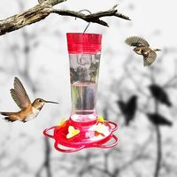 Mangeoire à colibris suspendue durable et réutilisable de 350 ml (12 oz) pour l'extérieur, avec 5 ports d'alimentation, anti-fourmis et anti-abeilles, en plastique toutes saisons