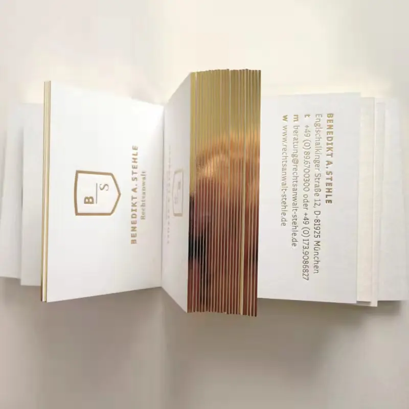 High Quality Custom Luxury Gold Foil Logo Printing Business Cards With Own Design