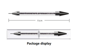 Stylo à double embout pour nail art, applicateur de strass et de cristaux, avec manche en acrylique, outil de manucure - Product Image 6
