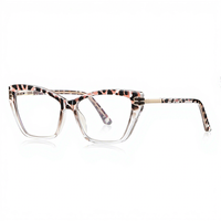 2262 Monture de lunettes de vue mode pour femme, monture papillon intégrale, couleur dégradée, en TR, avec verres anti-lumière bleue, pour le marché transfrontalier