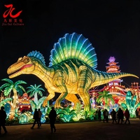 Lanterne personnalisée dinosaure Spinosaurus, ensemble de lanternes animales pour parc à thème, dinosaure extérieur pour événement nocturne en place publique