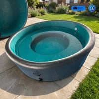 Bain à remous gonflable rond personnalisable avec coussin de confort, vente en gros d'usine, logo disponible