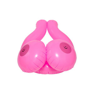 Décoration de fête de bachelorette, flotteur de piscine en forme de gros seins, jeux pour adultes, accessoires de plage, porte-gobelet gonflable en forme de gros seins - Product Image 6