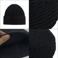 Nouveau bonnet décontracté en tricot épais uni 100 % polyester, polyvalent, pour l'hiver, vente en gros, unisexe, chaud, pour e-commerce