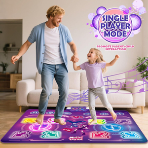 Tapis de danse amélioré pour 2 joueurs, jouets pour enfants, tapis de <span class=keywords><strong>jeu</strong></span> lumineux à 8 boutons avec jeux musicaux électroniques Bluetooth - Product Image 2