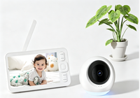 Caméra de surveillance pour bébé intelligente WiFi AI de 5,5 pouces avec alarme de pleurs, suivi du rythme cardiaque et des battements de cœur, recherche intelligente AI