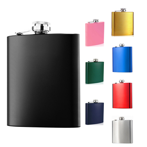 Petaca térmica mate al por mayor del bolsillo del whisky de 6 oz reutilizable Bpa libre 6 oz acero inoxidable metal licor Petaca <span class=keywords><strong>vino</strong></span> bote - Product Image 1