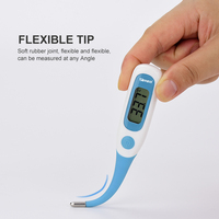 Thermomètre clinique numérique oral rectal pour bébé adulte, pointe flexible, étanche, grand écran LCD