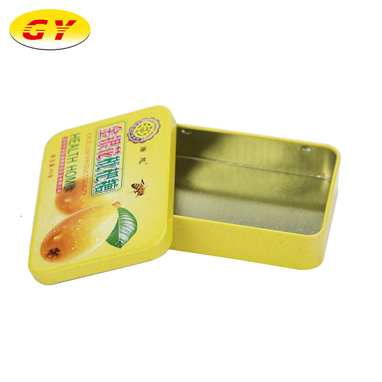 Mignon petit rectangle en métal boîte à bonbons