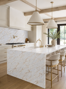 แผ่นควอตซ์สังเคราะห์ UNION STONE Gilded Frost ขนาดใหญ่ เป็นมิตรกับสิ่งแวดล้อม ป้องกันมลพิษ กันน้ำ ดีไซน์ทันสมัย สำหรับพื้น ผนัง ห้องน้ำ - Product Image 2