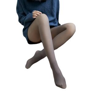 KTS367 Custom Thermal Slimming Footed/ <strong>Footless</strong> Leggings Dark Skin Translucent Thick Sheer Fleece Lined <strong>Women</strong> Pantyhose / <strong>Tights</strong> - Product Image 2