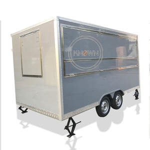 Carrito de Comida Ambulante de 4m para Exteriores, <span class=keywords><strong>Remolque</strong></span> para Venta de Café, Quiosco Callejero de Doble Eje, Carritos de Hot Dogs y Barbacoa en Venta - Product Image 1