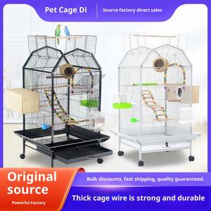 Papağan Parakeets atiatielk Lovebirds güvercin için 37 inç kuş kafesi Metal çerçeve üst çatı pencere haddeleme Caster kolay hareketlilik için - Product Image 4