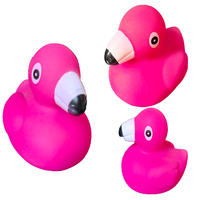 Mini figurines de flamants roses en plastique, jouets de bain miniatures pour bébés et tout-petits