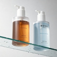 Bouteilles de gel douche et shampoing en plastique PET givré épais de 300 ml, 350 ml, 400 ml, bouteilles de savon liquide pour hôtel, bouteilles de shampoing et d'après-shampoing