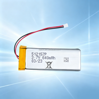 Batterie au lithium polymère rechargeable 3,7 V 640 mAh, batterie Li-ion en pochette pour traceur GPS, enregistreur, microphone Bluetooth