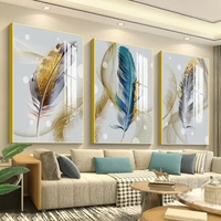 Peinture Murale Encadrée de Luxe Moderne en Gros, Paysage Classique Impression Numérique Cristal, Ensemble de 3 Pièces