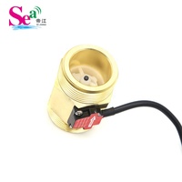 Sensor aliran turbin OEM 1.25 inci, YF-DN32-T pengukur aliran air efek aula tembaga kuningan dengan Sensor cairan magnetik NTC 5VDC