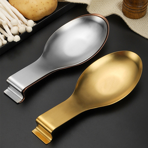 Logo personalizzato di grandi dimensioni scaldare piatto oro in acciaio inox Buffet utensile mestolo servire cucchiaio per la <span class=keywords><strong>cucina</strong></span> - Product Image 5