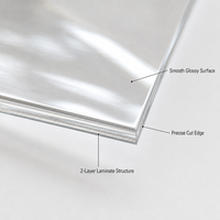 Feuille composite PC PMMA, stratifié polycarbonate acrylique, résistant aux chocs, couvercle de machine, fenêtre optique transparente