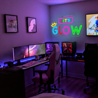Enseigne néon rétroéclairée personnalisée avec logo, panneau arrière en acrylique LED, étanche IP67, pour affichage de marque en vitrine, hôtellerie, décoration intérieure, location événementielle