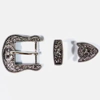 Boucle de ceinture métallique personnalisée de style western, lot de 3, 30 mm