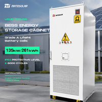 Armoire BESS extérieure refroidie par liquide MateSolar, batterie au lithium UL9540A, stockage d'énergie 135 kW 261 kWh pour projet solaire de parc d'entreprises
